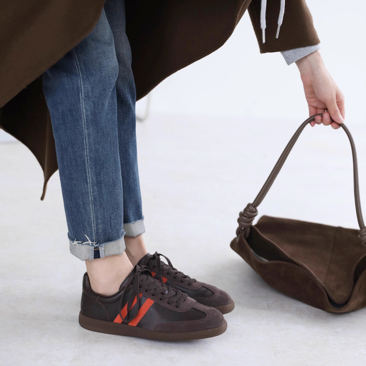 Women's Retro Platform Genuine German Training Round Sneakers