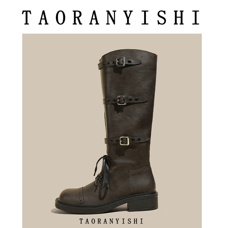 Home Catwalk British Martin Female Distressed Vintage Boots