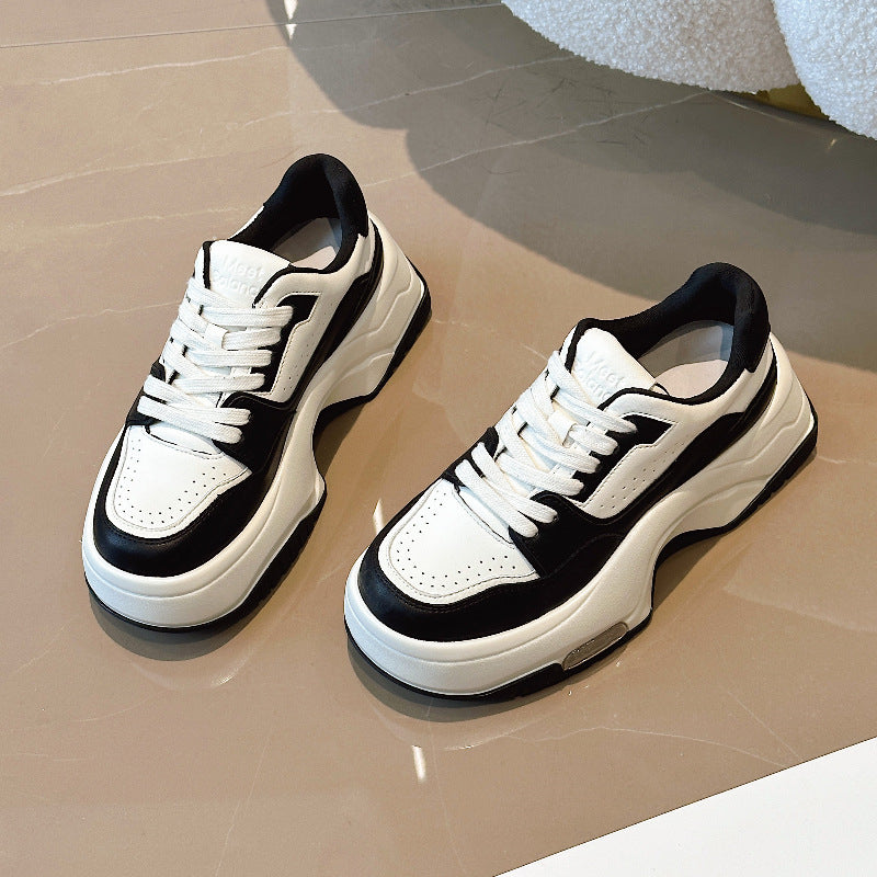 Women's White Panda Autumn Air Cushion Platform Women's Shoes