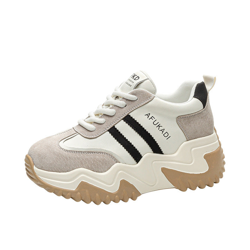 Women's Thick Bottom Heightened Daddy Autumn Soft Leisure Sports Not Women's Casual Shoes