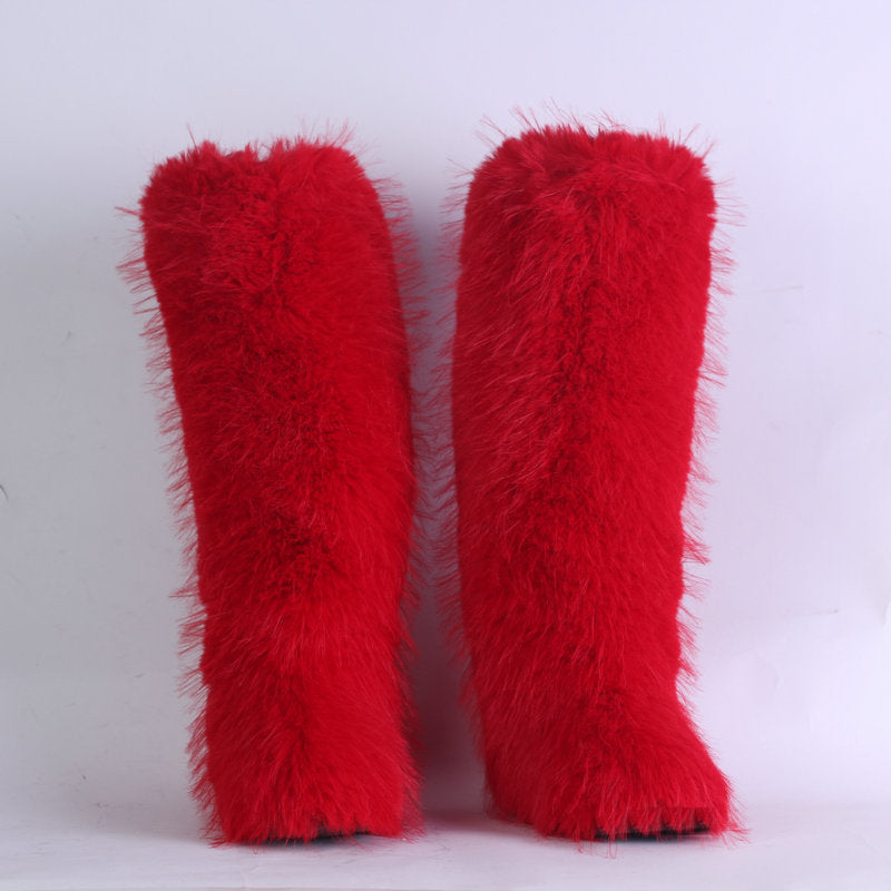 Women's Over The Knee Female Fleece-lined Winter Boots