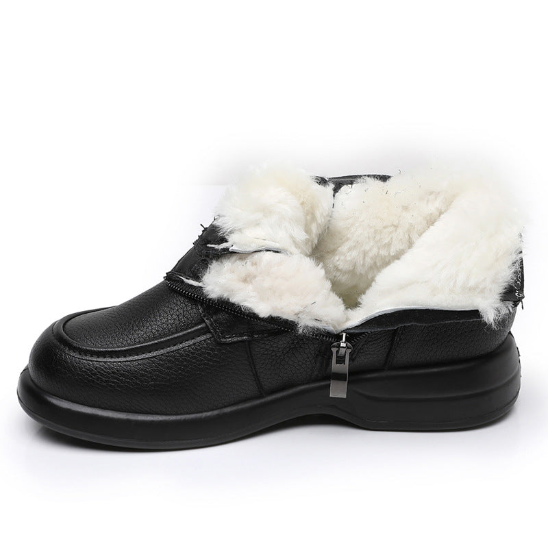 Women's Winter Wool Mother Cotton Flat Plus Women's Shoes