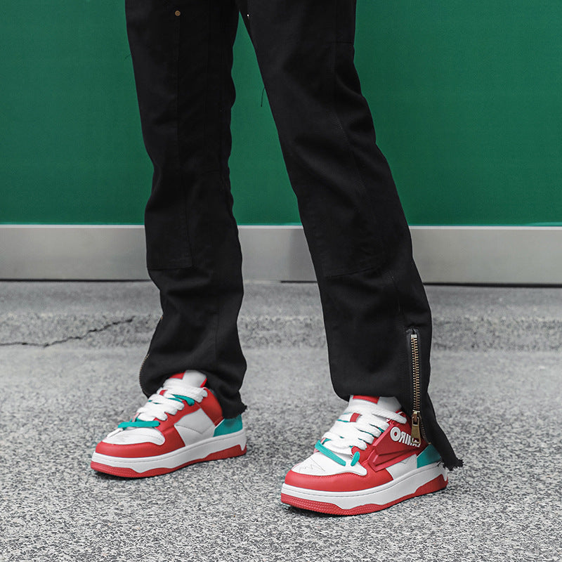 Spring Niche Arcade National Fashion Board Video Leather Shoes