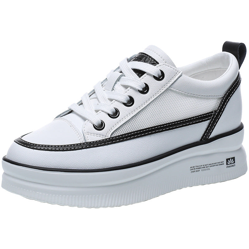 Women's Height Increasing Insole White Tide Sports Sneakers