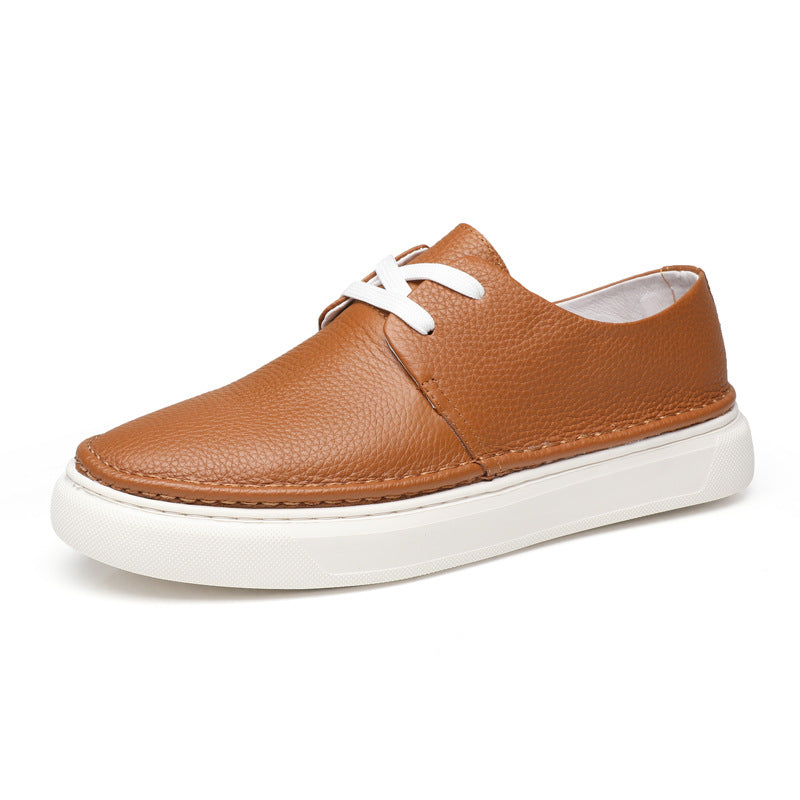Men's White Slip-on Wild Soft Bottom Surface First Casual Shoes