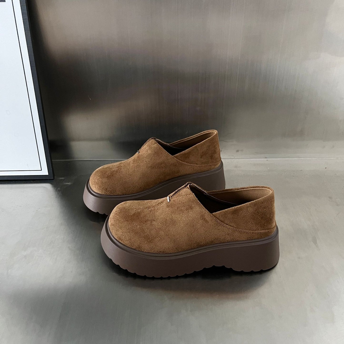 Women's Thick Bottom Kangaroo Autumn Slip-on Lofter Women's Casual Shoes