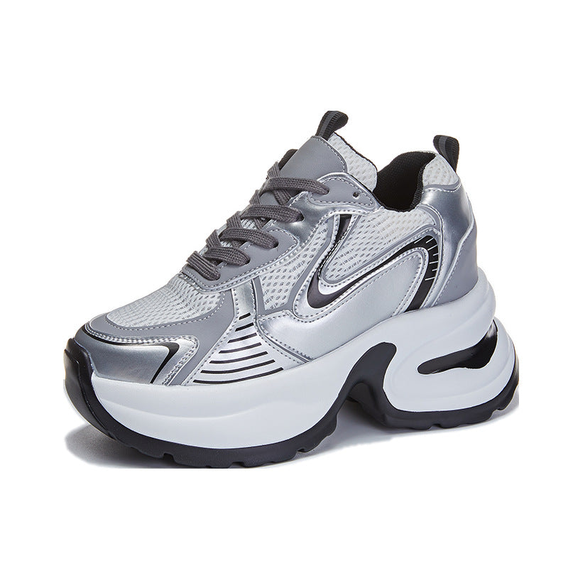Women's Breathable Mesh Platform Height Increasing Insole Sneakers