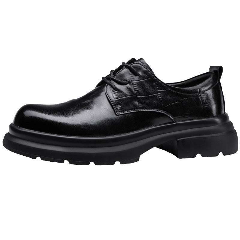 Men's British Style Trendy Formal Wear Wedding Elevator Wild Leather Shoes