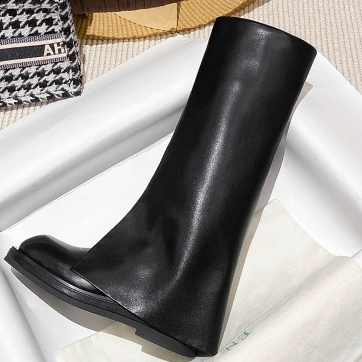 Women's Cowhide Version Thick Bottom Pants Fried Street Boots