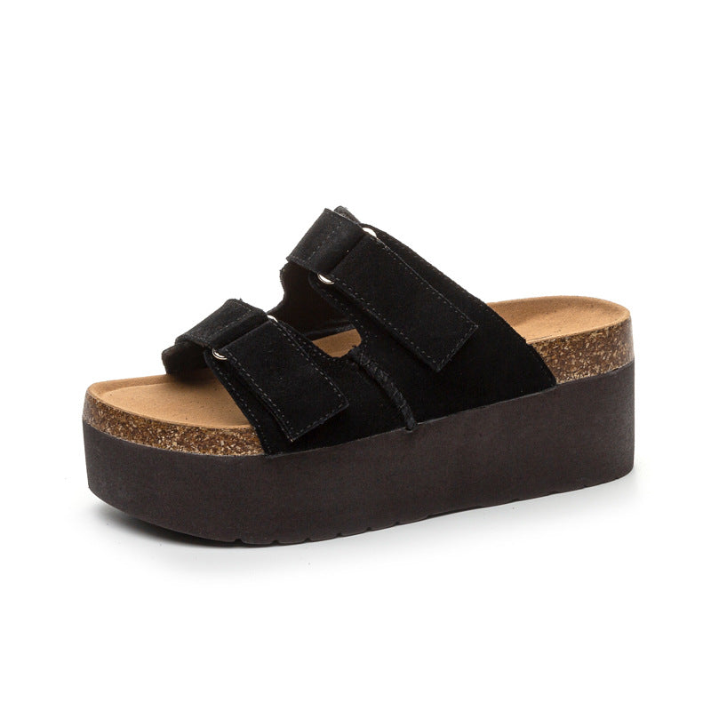 Women's Summer Outer Wear High-grade Two-shaped Open Slippers