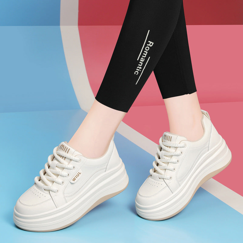 Women's Retro Platform Height Increasing Dissoed Versatile Casual Shoes