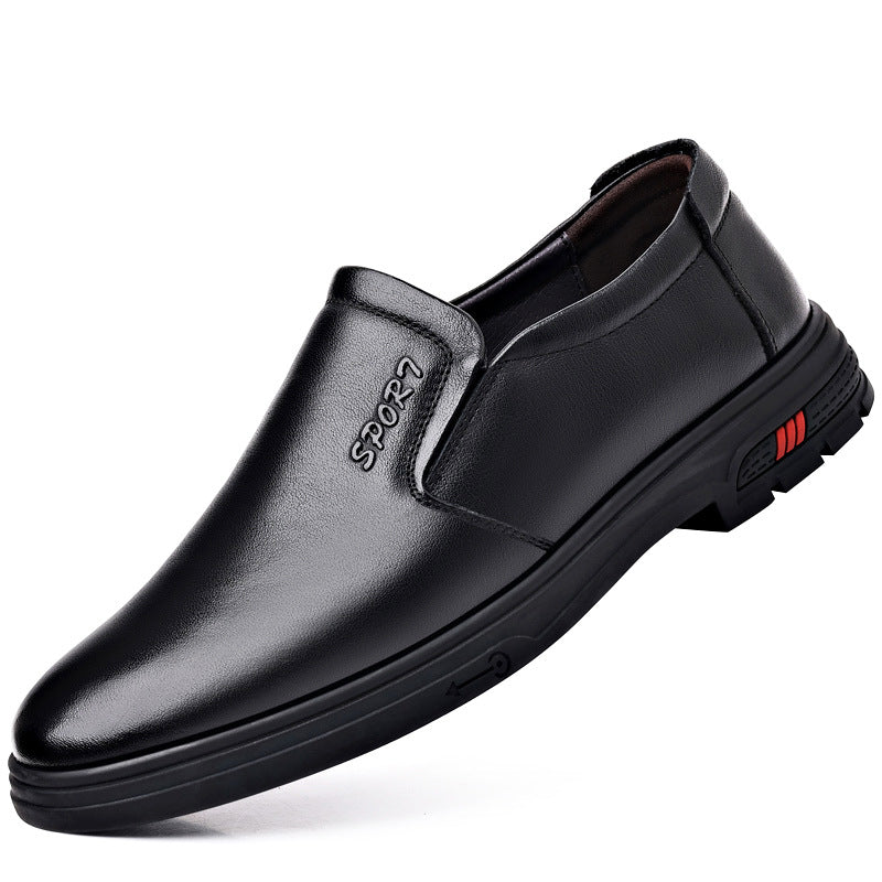 Men's Genuine First Layer Cowhide Dad Summer Leather Shoes