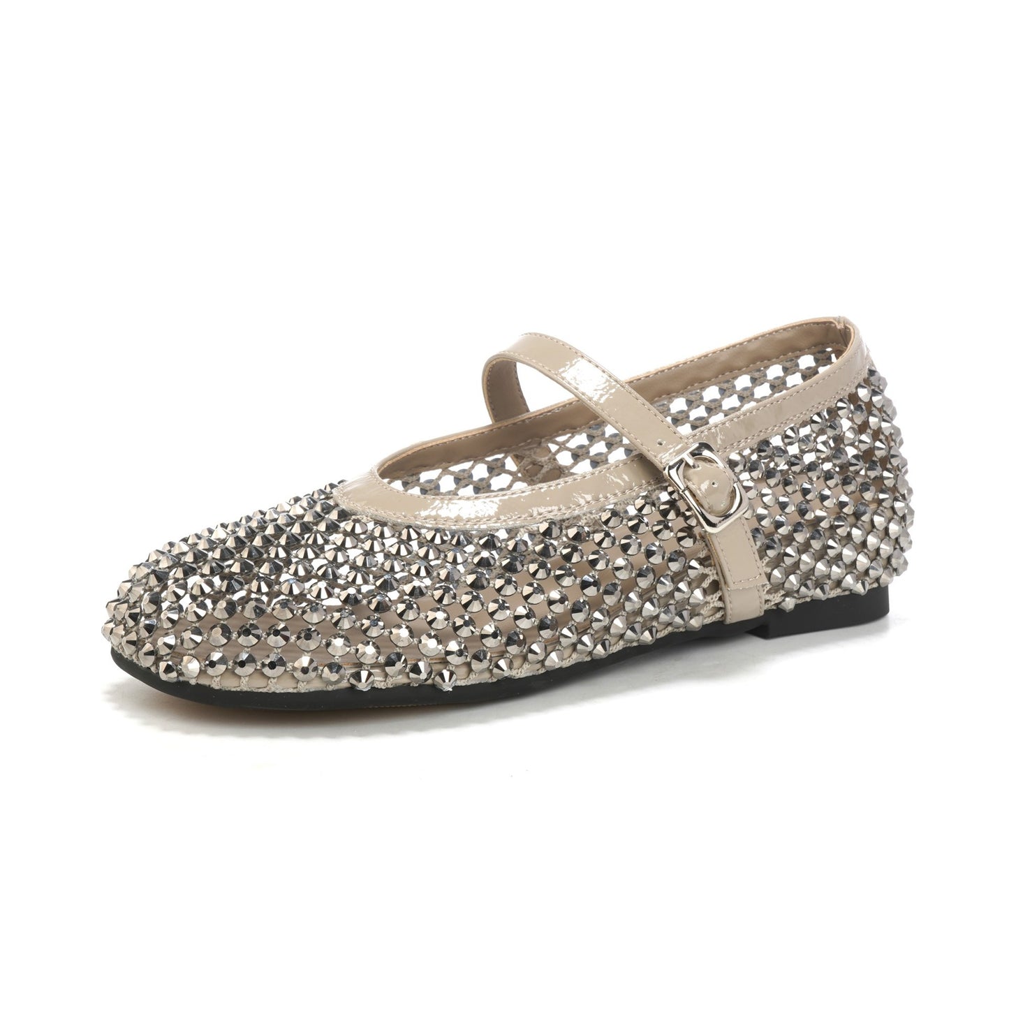 Women's Diamond Round Toe Flat Roman With Skirt Platform Sandals
