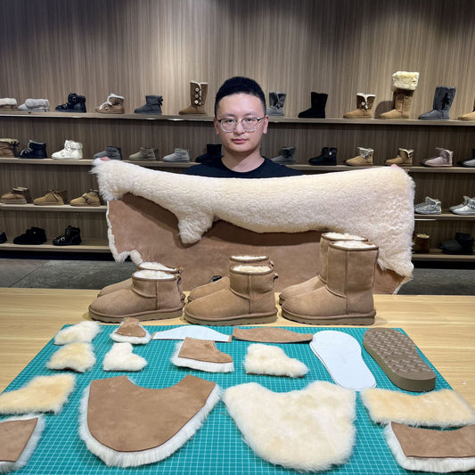 Men's Sheep Fur Integrated Classic Basic Style Snow Boots