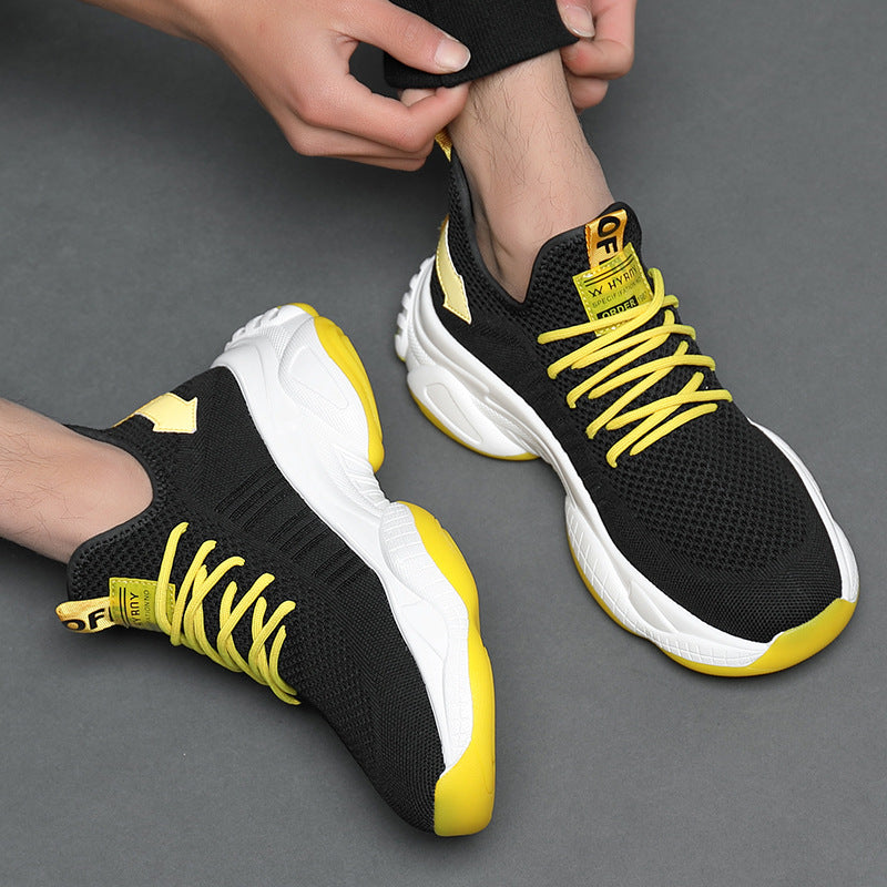 Men's Oversized Mesh Fashion Platform Height Increasing Sneakers