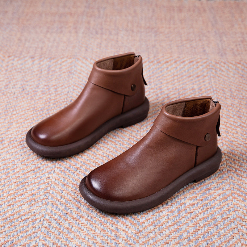 Women's Booties Vintage Soft Bottom Martin Female Boots