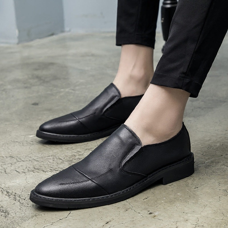 Men's Korean Genuine Heighten Soft Bottom Green British Men's Shoes