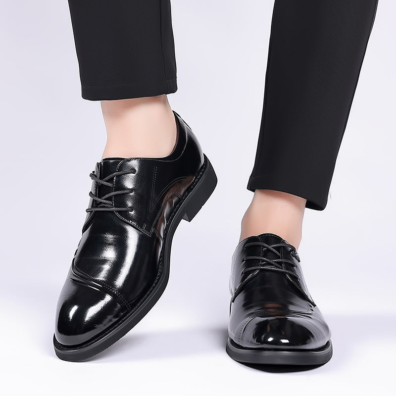 Men's First Layer Cowhide Autumn British Formal Leather Shoes