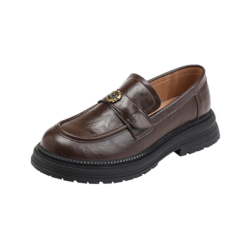 Women's Camellia Platform Slip-on Authentic Retro British Loafers