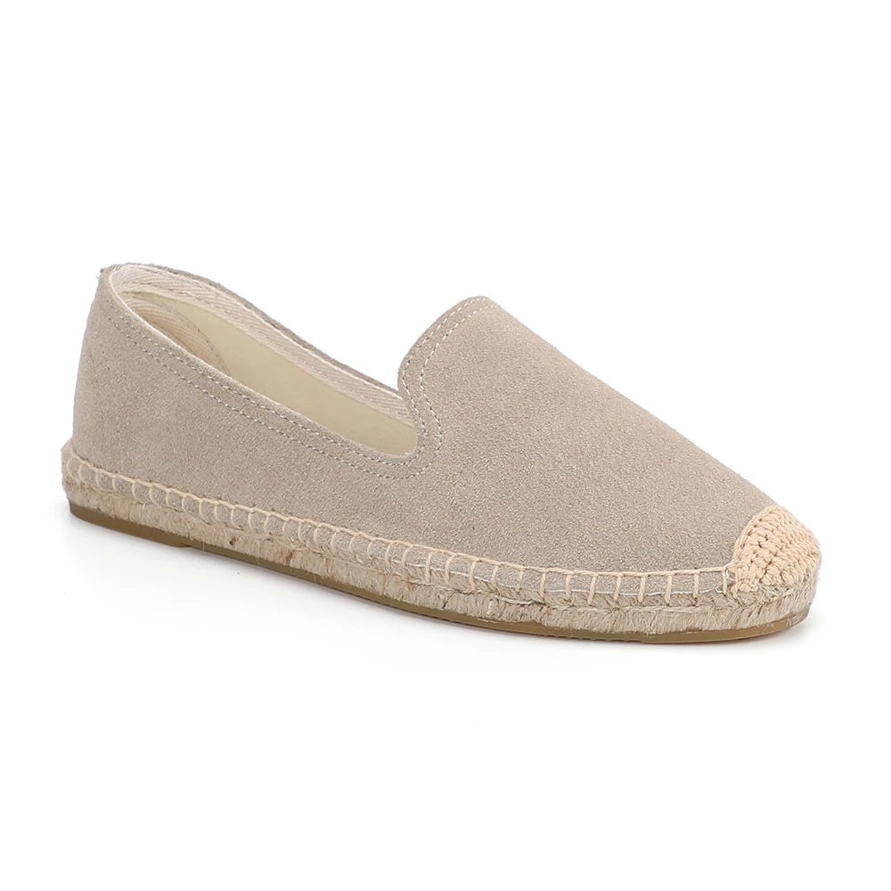Round Head Leisure Pumps Cow Suede Casual Shoes