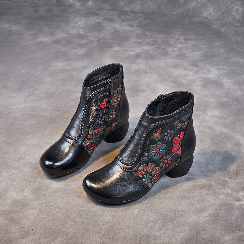 Women's Cowhide Veet Warm Cotton Thick Soft Women's Shoes