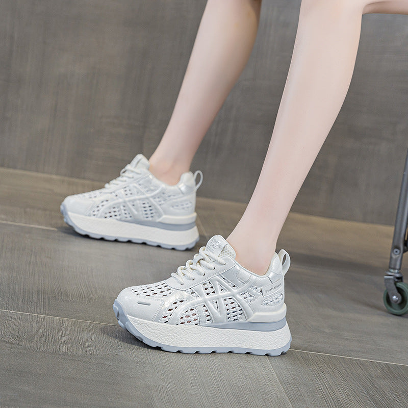 Women's Height Increasing Insole Summer Mesh Surface Women's Casual Shoes