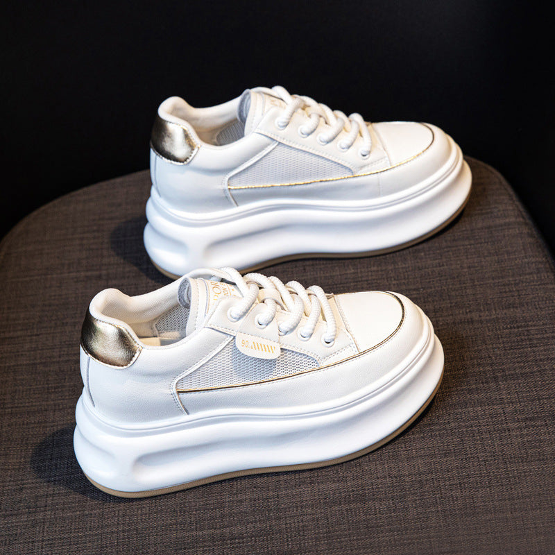 Women's Summer Height Increasing Insole Mesh Breathable Platform Casual Shoes