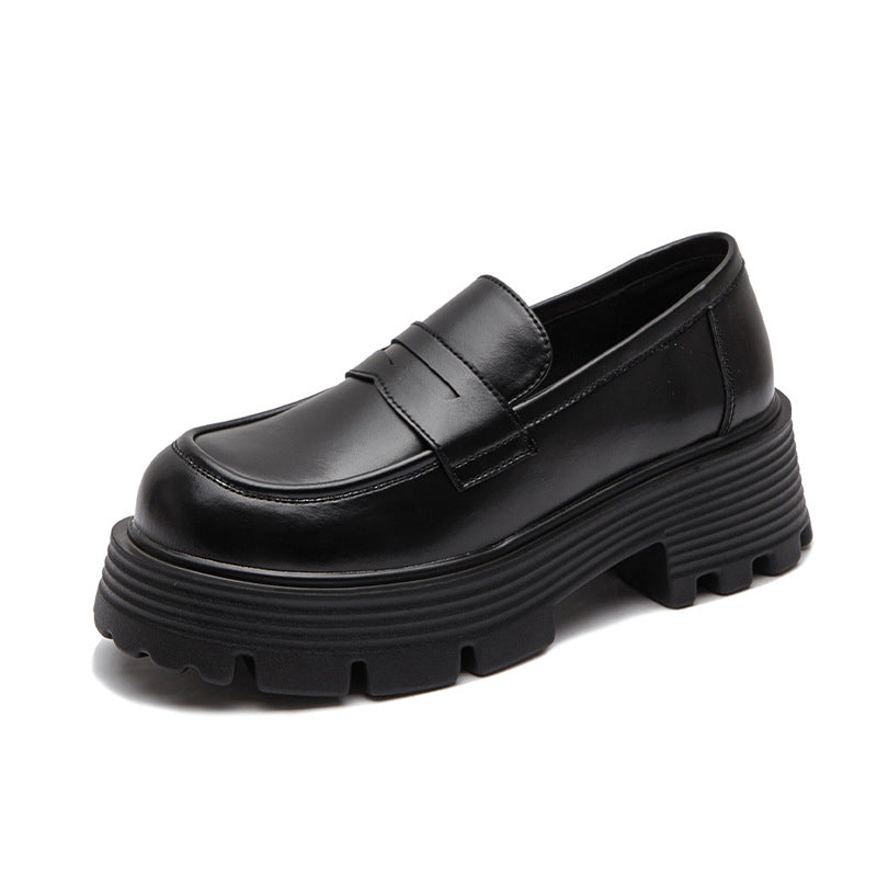 Women's Foot Beauty Power Thick-soled Autumn Vintage Leather Shoes