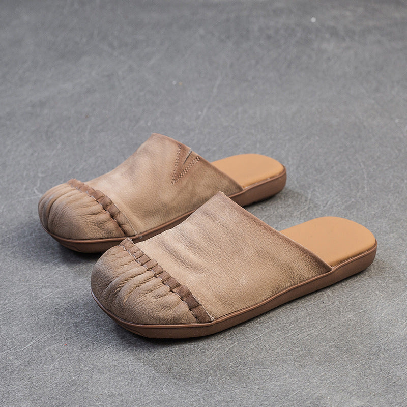 Women's Color Matching Flat Toe Box Outdoor Sandals