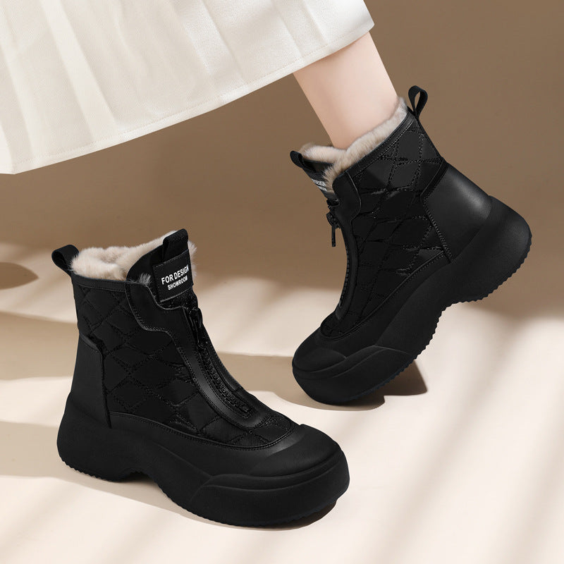 Women's Fashion Martin Height Increasing Autumn Versatile Snow Boots