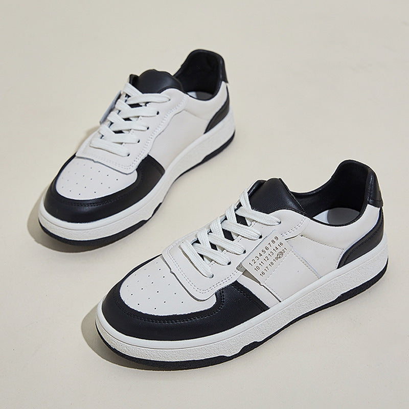 Women's & Men's White Genuine Flat Sports Pumps Plus Men's Shoes
