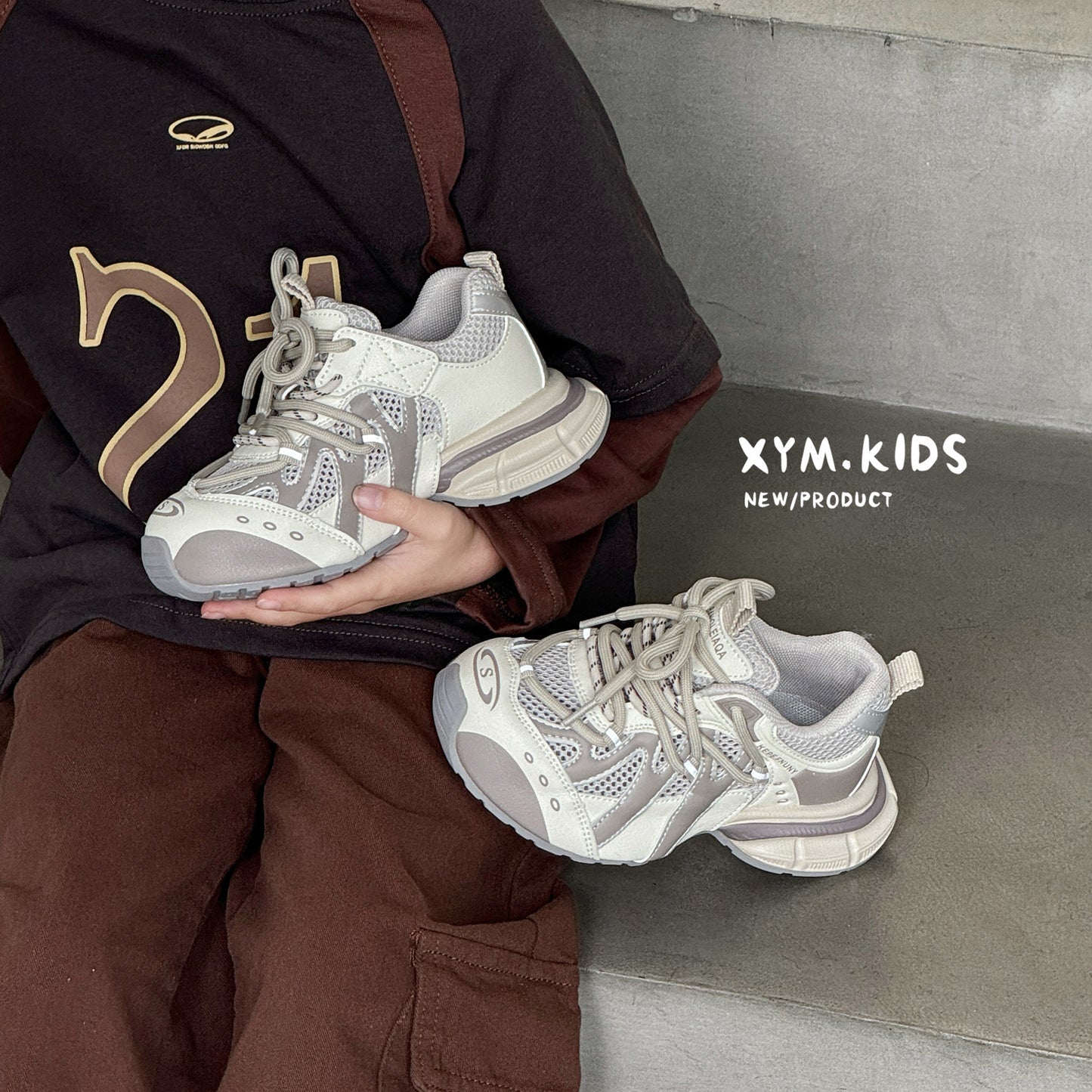 Children's Summer Bag Bottom Dad Fashion Tie Boys Single Children's Sports Shoes