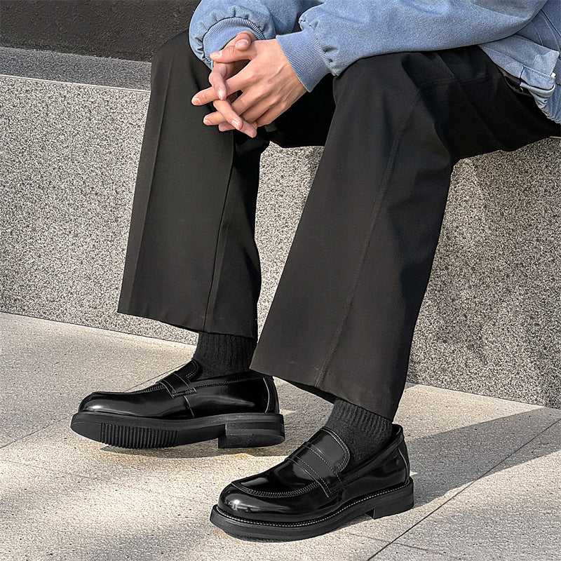 Men's Black High Sense One Pedal British Loafers