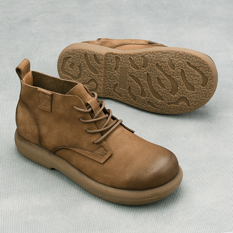 Men's Top Layer Cowhide Martin Soft Bottom Boots