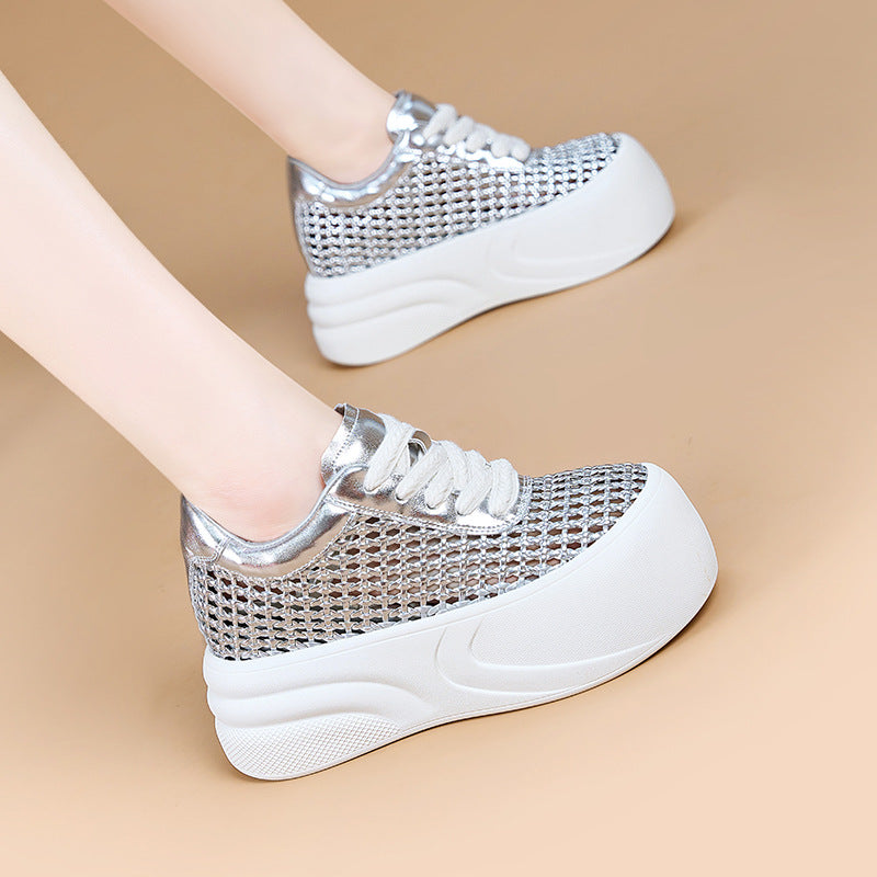 Women's Summer Mesh Breathable Platform Heightened Daddy Sandals