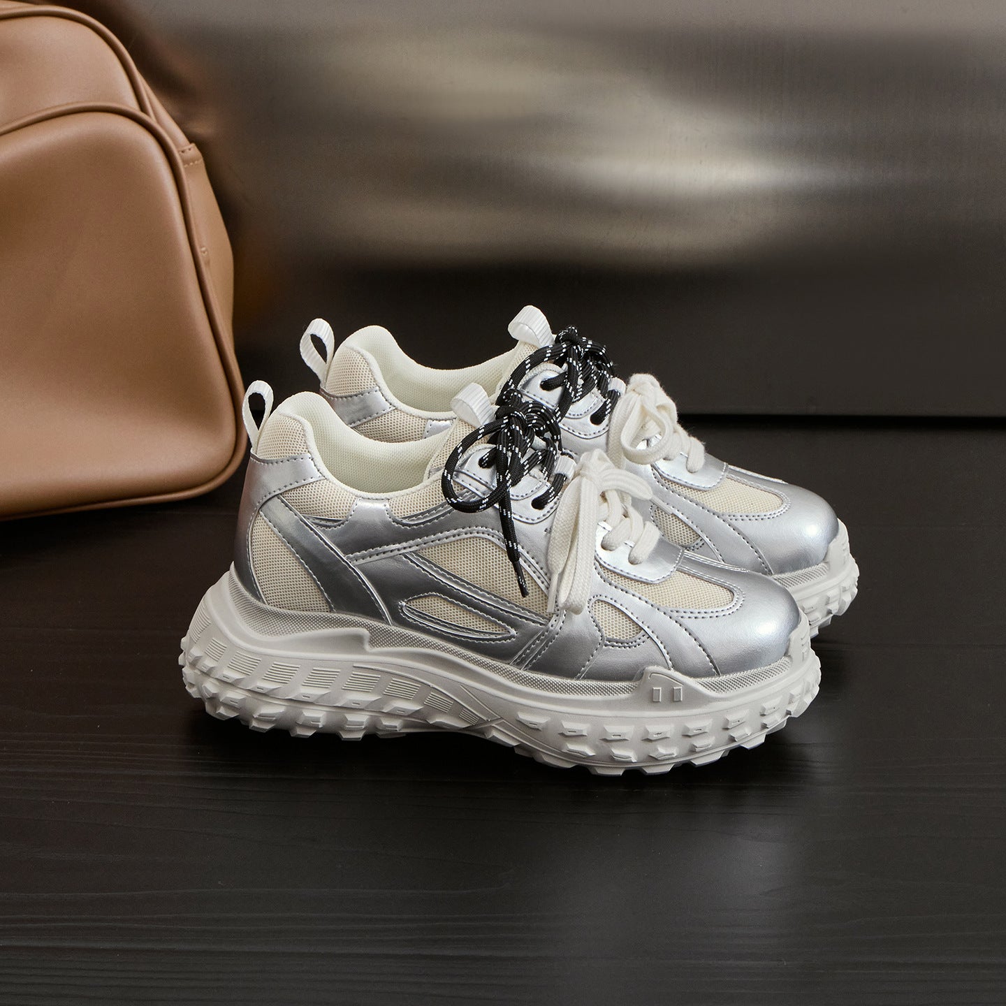 Women's Height Increasing Insole Mesh Breathable Dad Small Size Thick Bottom Women's Sports Shoes
