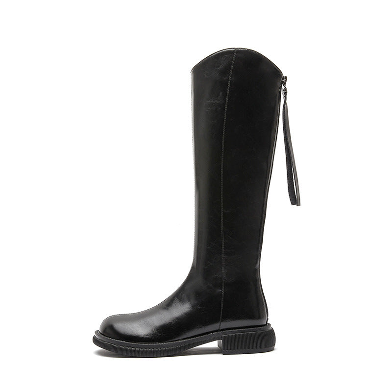 Women's Round Toe West Cowboy High Riding Boots