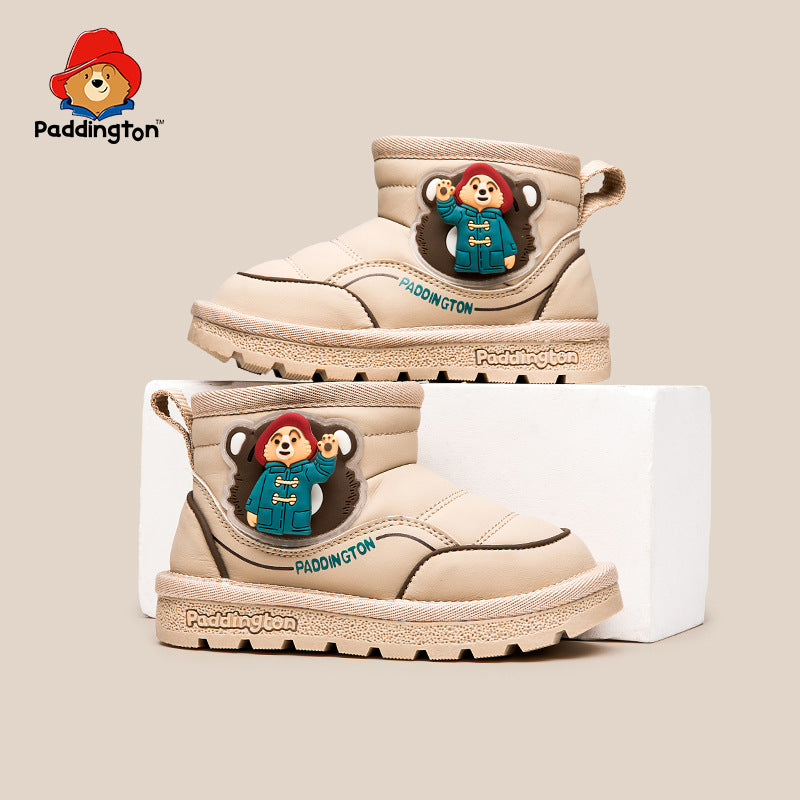 Children's Bear Winter Cute Fleece Lined Cartoon Kid's Snow Boots