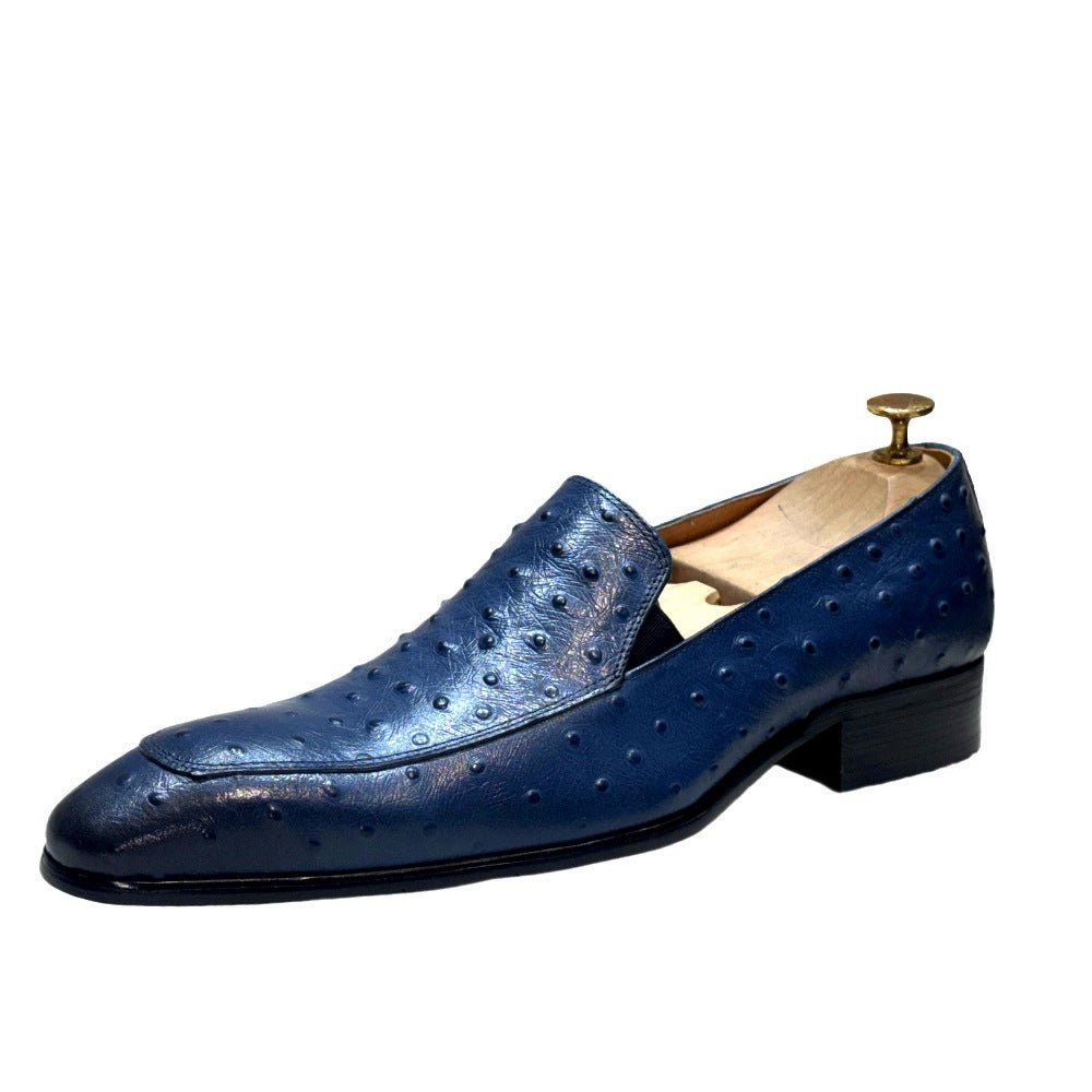 Trend Ostrich Grain One Pedal Business Light Loafers/doug Shoes