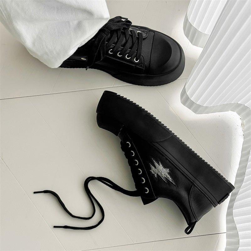 Men's Niche Design Versatile Mickey Big Head Leather Shoes
