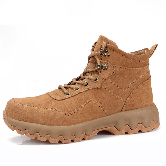 Men's Sheepskin Fur Integrated Winter Wool Extra Thick Northeast Snow Boots