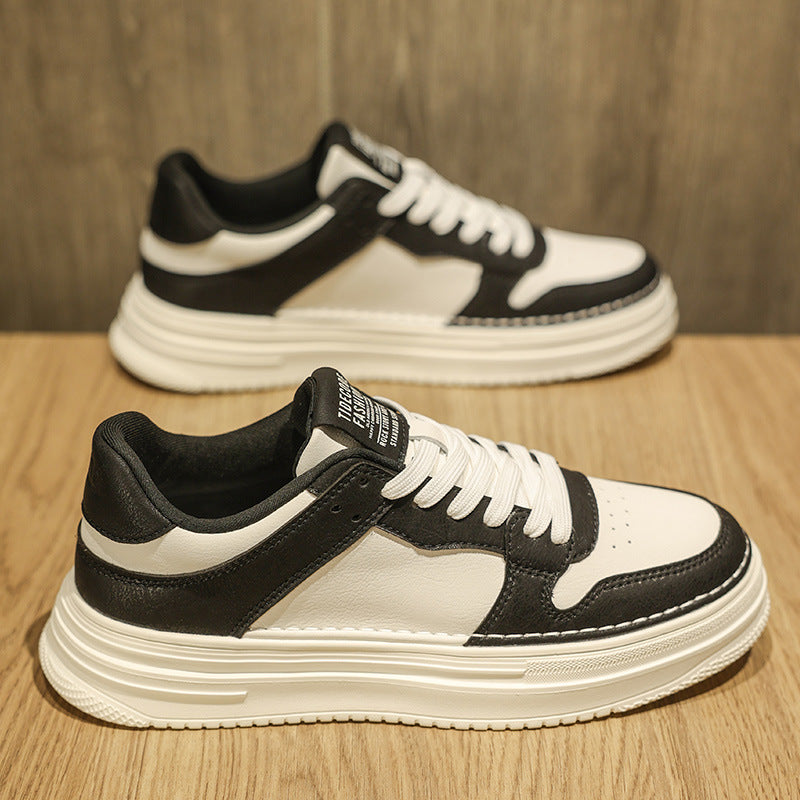 Men's White Winter Fashion Thick-soled Surface Increased Sneakers