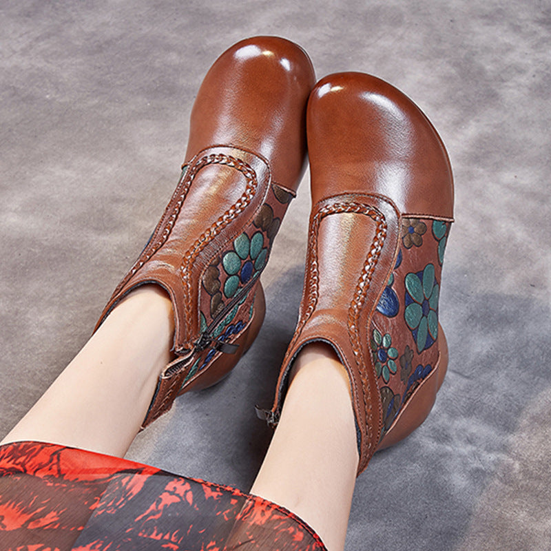 Women's Cowhide Veet Warm Cotton Thick Soft Women's Shoes