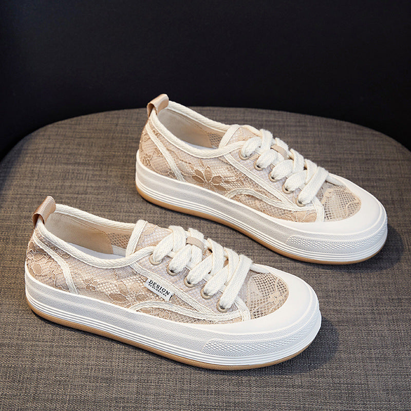 Women's Fisherman Fashionable Lace Campus Platform Lightweight Comfortable Casual Shoes