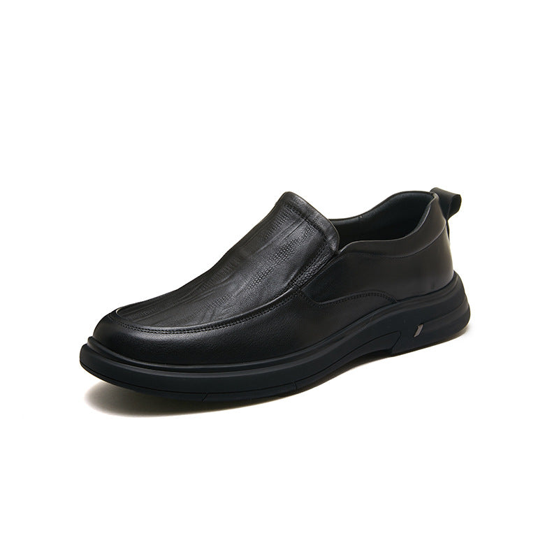Men's Super Soft Top Layer Cowhide Embossed Leather Shoes
