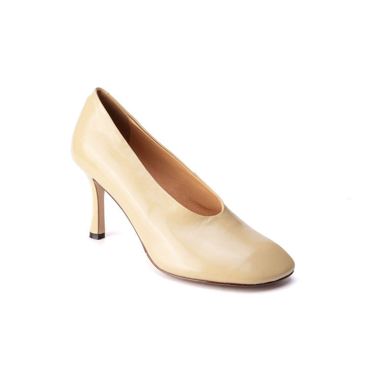 Women's Style Vintage Low-cut Pumps Stiletto Early Spring First Layer Cowhide Women's Fashion Shoes