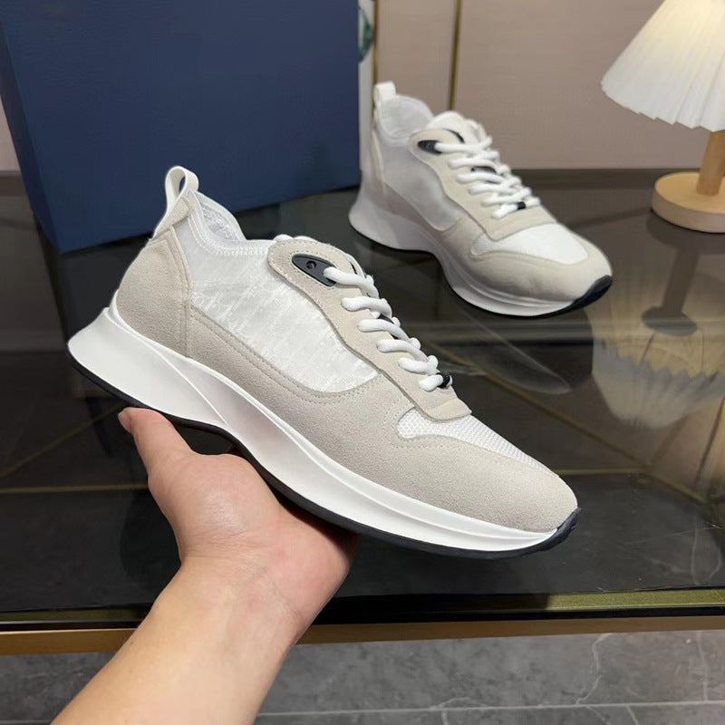 Men's Trendy Letter Home Presbyopic Embroidered Platform Sneakers