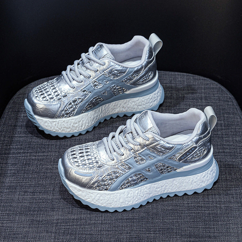 Women's Platform Dad Summer Light Luxury Breathable Sports Height Casual Shoes