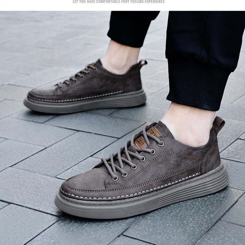 Men's Board Martin Small Feet Green Handsome Sneakers