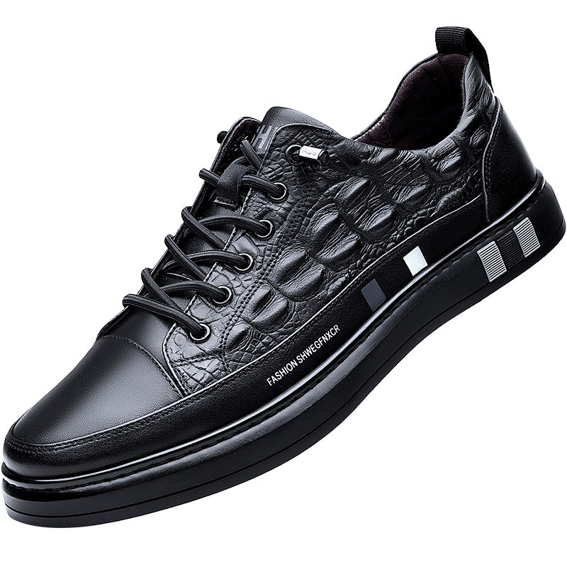 Men's Cowhide Easy Wear Fashion Sports Board Sneakers